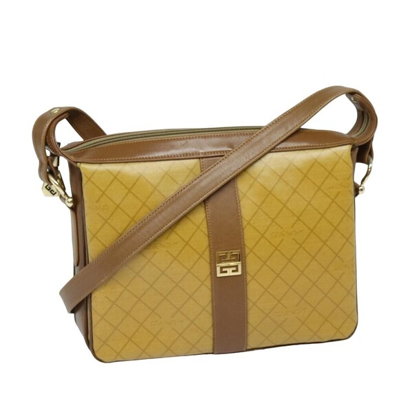 GIVENCHY Yellow/Brown Shoulder Purse. Auth bs15323, EUC - Picture 1 of 12